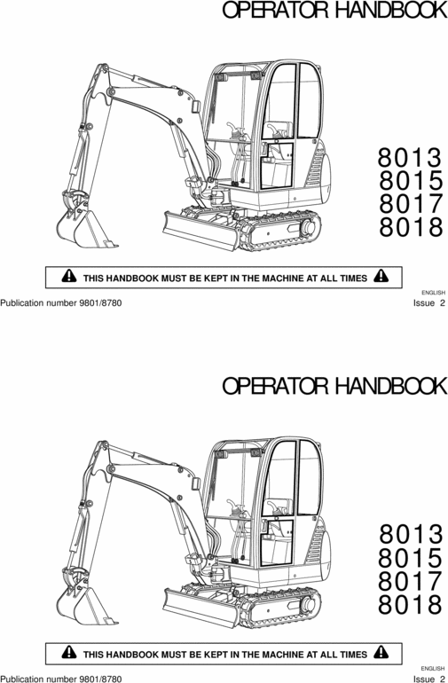 Product picture JCB 801 OPERATORS MANUAL