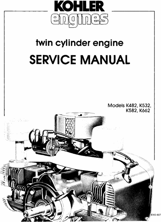 Product picture KOHLER K482, K532, K582, K662 SERVICE MANUAL