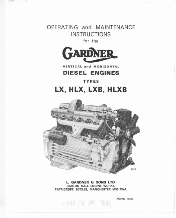 Product picture GARDNER OPERATING AND MAINTENANCE MANUAL