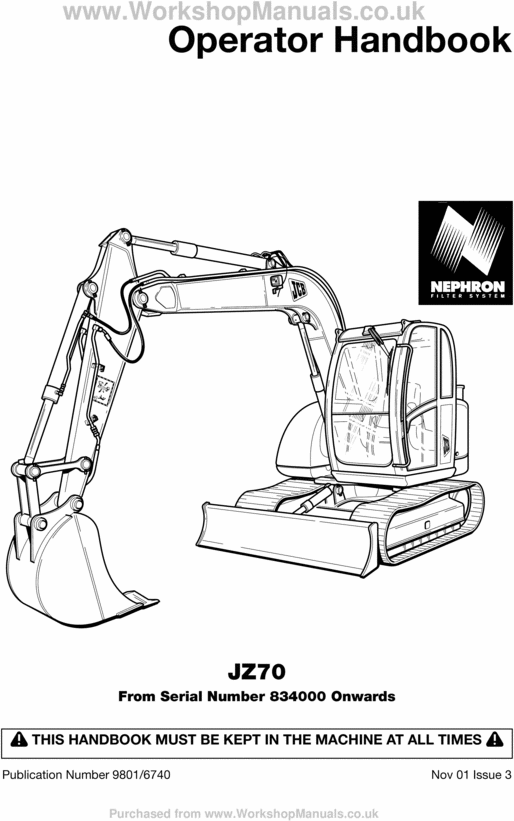 Product picture JCB OPERATORS MANUAL JZ70