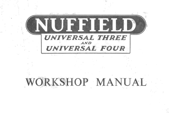 Product picture NUFFIELD UNIVERSAL 3 AND 4 SERVICE WORKSHOP MANUAL
