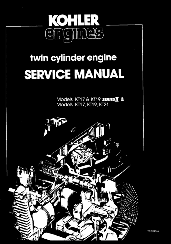 Product picture KOHLER KT17 KT19 KT21 SERVICE MANUAL